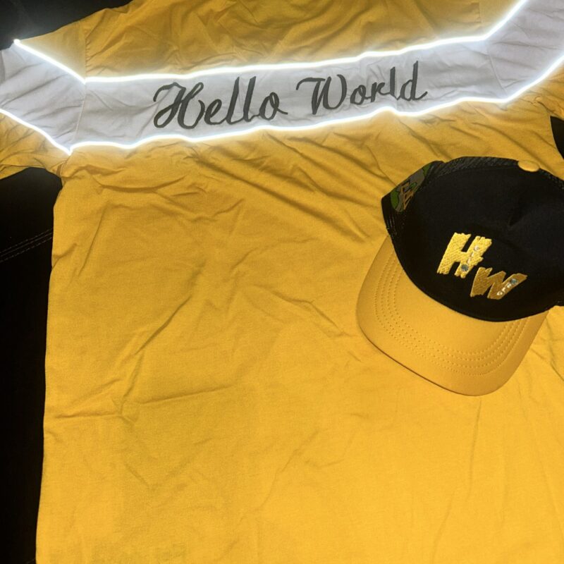 Yellow & White Reflective shirt ( Hat sold separately )
