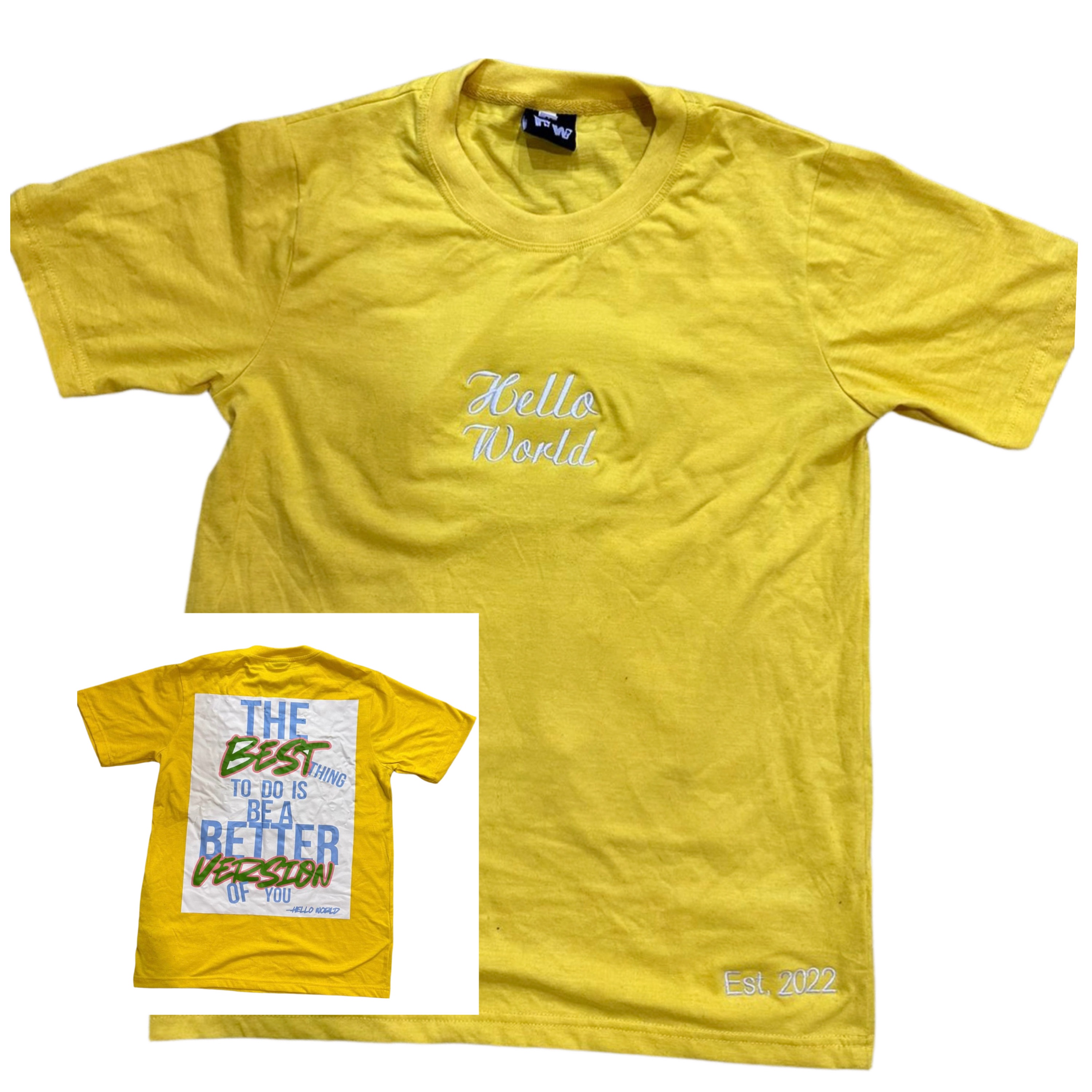 YELLOW/WHITE HW INSPIRATIONAL SHIRT
