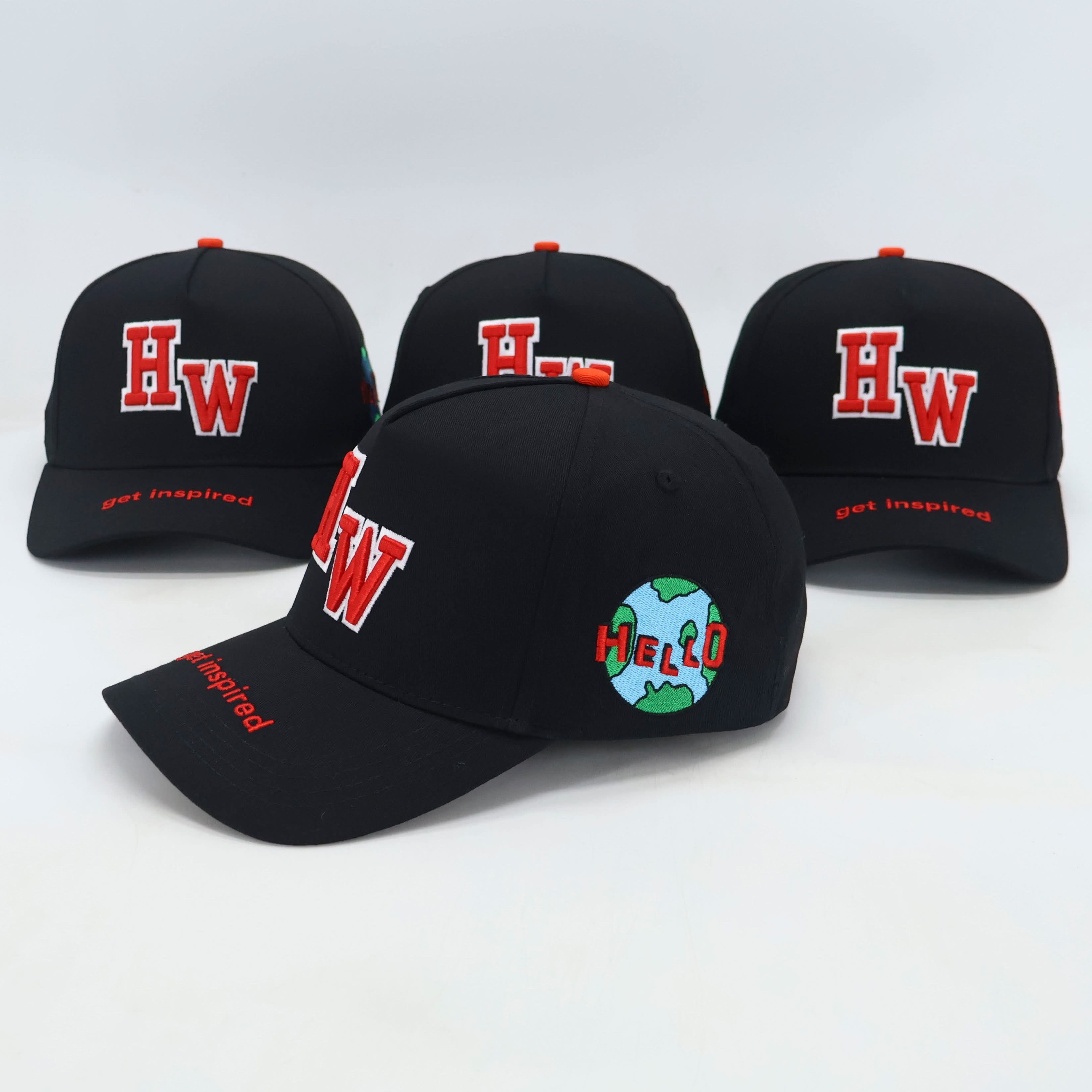 BLACK/RED HW 3D EMBROIDERY SNAPBACK HAT
