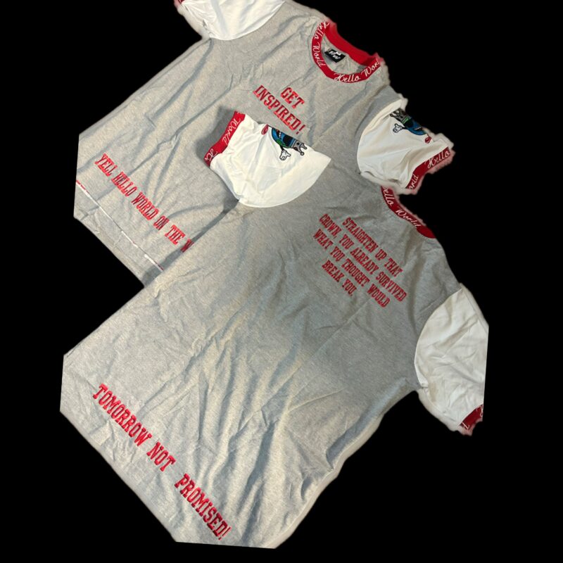 Gray/red/white fix that crown shirt