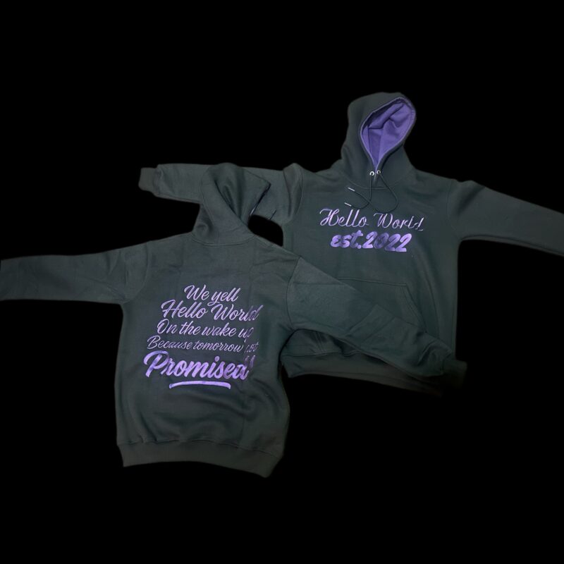 BLACK/PURPLE HW SIGNATURE HOODIE