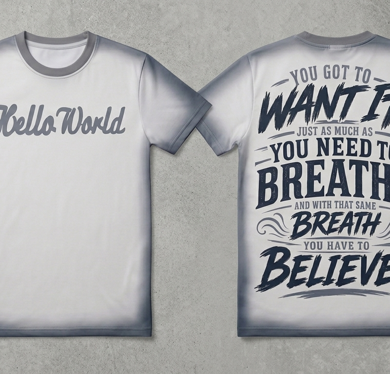 White/sun fade gray You got to believe shirt