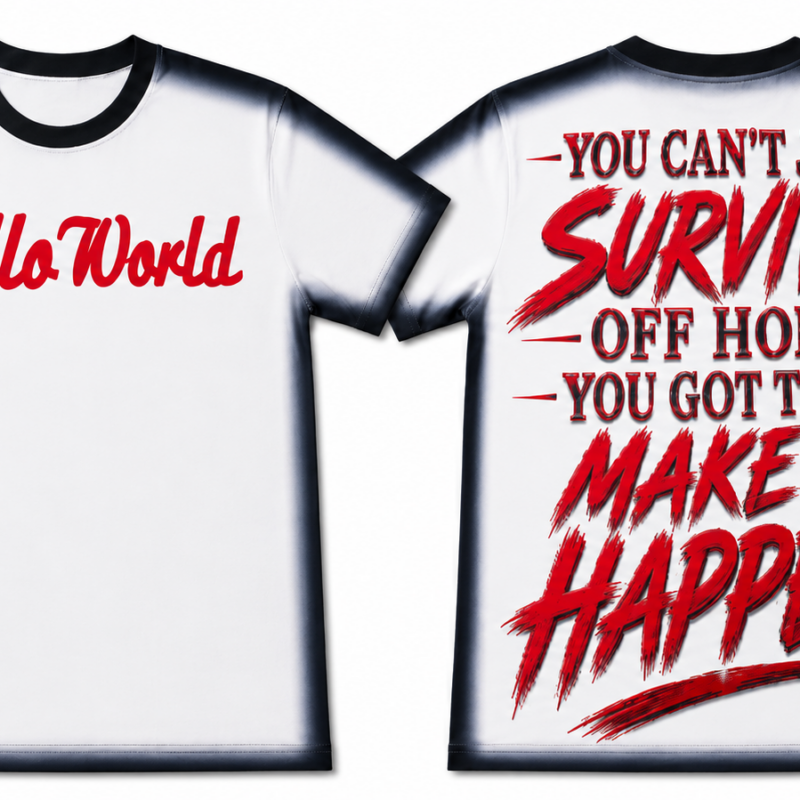 White/sun fade black can’t survive off hope shirt
